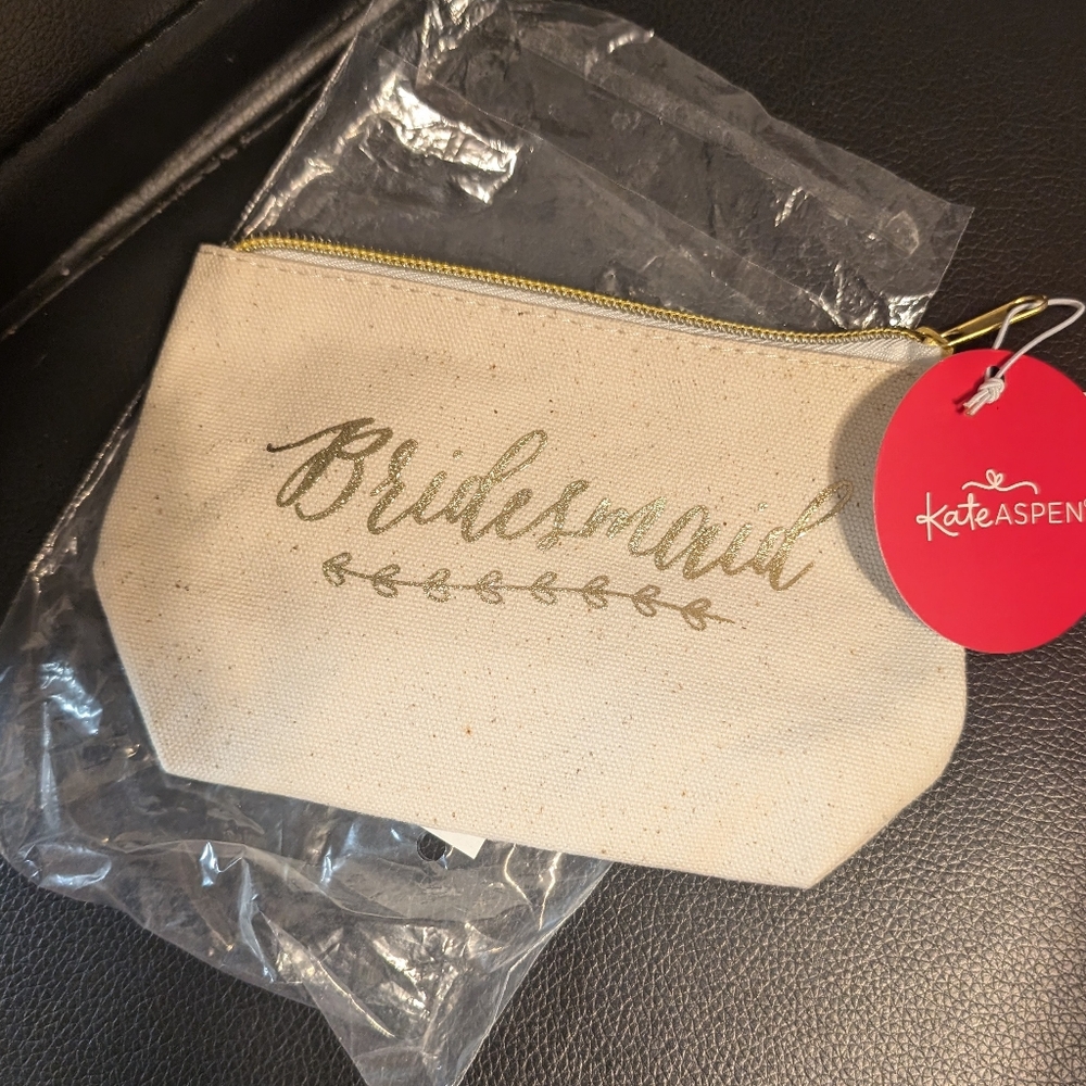Kate Aspen makeup bag BRIDESMAID